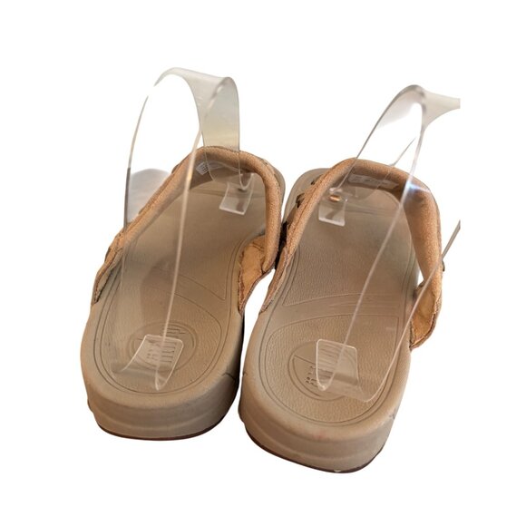Fitflop Womens Studded Tan Suede Thong Sandals Size 7 Comfort Shoe - Picture 5 of 11